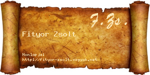 Fityor Zsolt névjegykártya